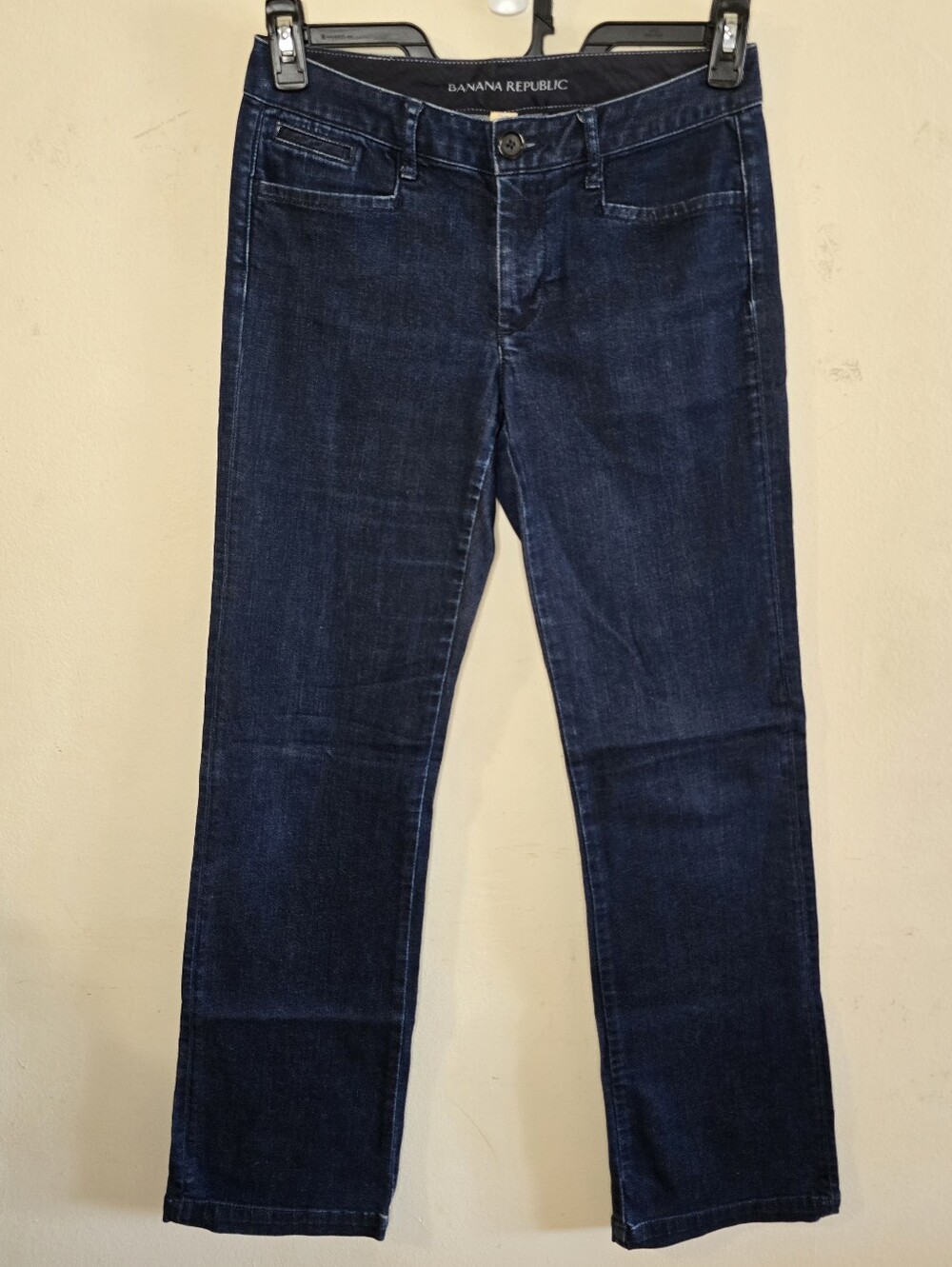 Banana Republic Jeans Women's 26 Indigo Blue Straight Leg Mid Rise Stretch Denim
